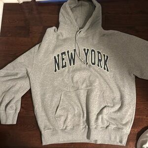 Grey Brandy Melville New York Hoodie